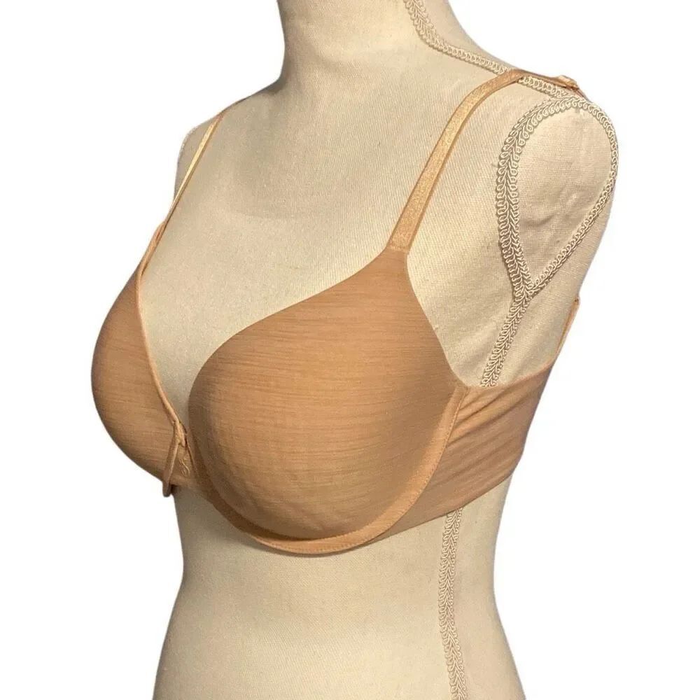 Victoria's Secret Uplift Semi Demi Convertible T-shirt Bra Orange Size 34D